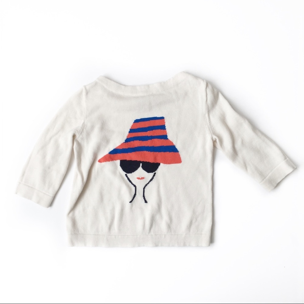 Crewcuts Intarsia 3 quarter sleeve top